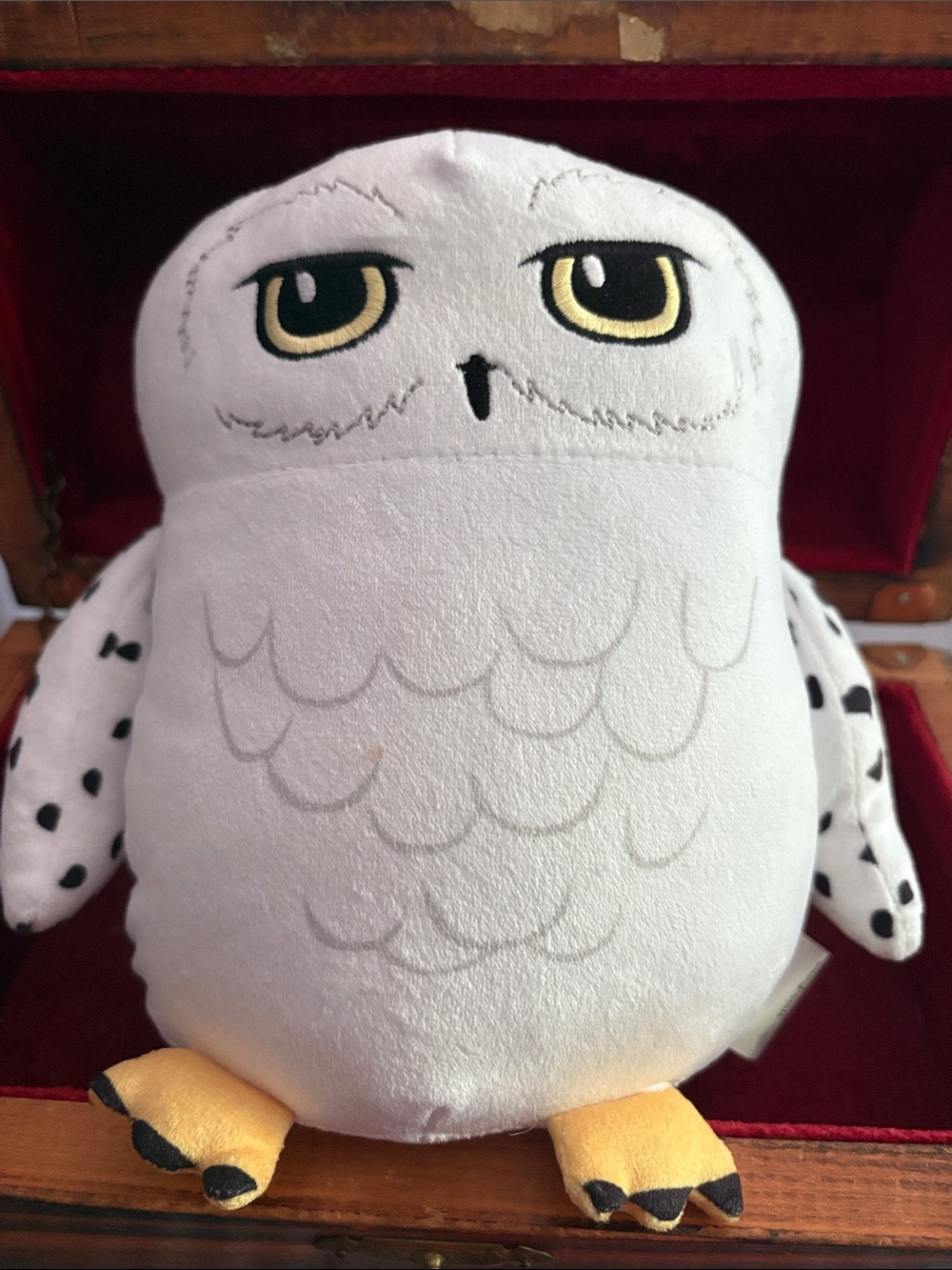 Harry Potter Plush Hedwig Coin Bank with Yellow Feet